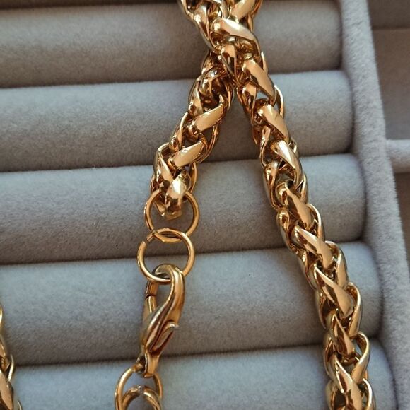 Craft OVERSIZED Chunky Rope Chain Amber Necklace - Picture 8 of 15